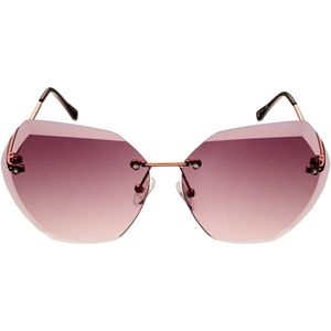 Icon Eyewear Zonnebril MILANIA - Rose Goud montuur - Bruine glazen