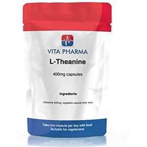 L -THEANINE 400mg, 60 capsules, 2 maanden levering, door VITA PHARMA, Stress, Mood, hier geproduceerd in het Verenigd Koninkrijk, Koop vandaag
