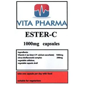 Ester-C 1000mg, 365 Capsules, 1 Jaar Levering, door vita pharma, Gemaakt in het Verenigd Koninkrijk