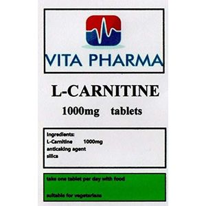 L-CARNITINE 1000mg, 365tabletten,1 Jaar levering, door vita pharma, Neem een â€‹â€‹dag, Big Value Pack Mate, Bestel snel