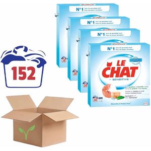 Le Chat Sensitive Marseillezeep Waspoeder - Voordeelverpakking - 4 Pack - 152 wasbeurten