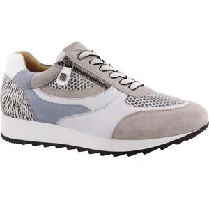 Helioform Sneaker blauw, wit, taupe zebra K (Maat - 8, Kleur - Wit)