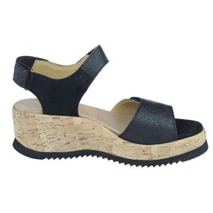 Helioform - Sandaal - Zwart - Suede en Leer - Verstelbaar met Klittenband