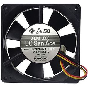 SANYO DENKI L09P0924H305 DC 24V 0.14A 92x92x25mm Server Cooling Fan