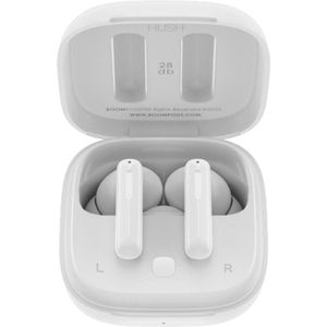 Boompods Bassline Hush Wit (ANC, 7 h, Draadloze), Koptelefoon, Wit