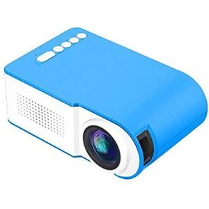 DKEE projector Het Nieuwe Huis Projector LED Draagbare Projector Kan Micro-power Externe Mobiele Entertainment HD 1080 Zijn (Color : Blue)
