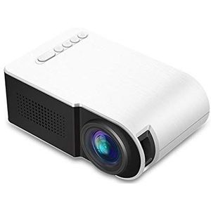 DKEE projector Het Nieuwe Huis Projector LED Draagbare Projector Kan Micro-power Externe Mobiele Entertainment HD 1080 Zijn (Color : White)