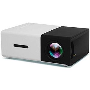 DKEE projector Home Entertainment Draagbare Projector Ondersteuning Mini Projector Mini HD 1080 Mobiele Macht (Color : Black)