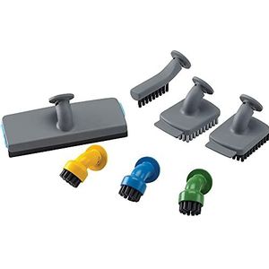 BLACK+DECKER - Set van 7 multifunctionele stoomdweilaccessoires met handreiniger - Complete borstelset - Ideaal voor het reinigen van keuken en badkamer - FSMH21A-XJ
