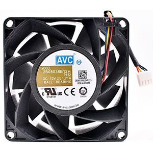 2B08038B12H 8cm 8038 12V 1.71A large air volume server cooling fan