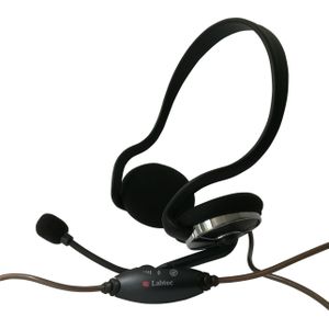 Labtec Stereo hoofdtelefoon 442 (Bedraad), Kantoorheadset, Zwart