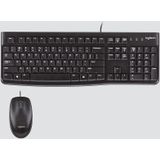 Logitech MK120 Desktop - Toetsenbord en Muis - Azerty België - Zwart