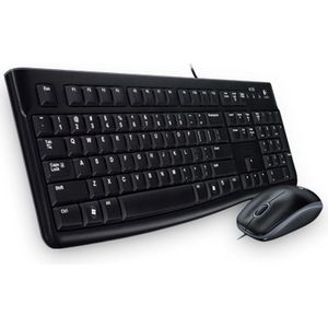 Logitech Desktop MK120 toetsenbord Inclusief muis USB QWERTZ Tsjechisch Zwart