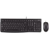 Logitech Desktop MK120 toetsenbord Inclusief muis USB QWERTZ Duits Zwart