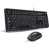 Logitech Desktop MK120 toetsenbord Inclusief muis USB QWERTZ Duits Zwart