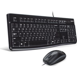Logitech Desktop MK120 toetsenbord Inclusief muis USB QWERTZ Duits Zwart