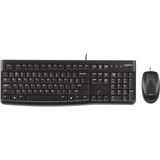 Logitech Desktop MK120 toetsenbord Inclusief muis USB QWERTZ Hongaars Zwart