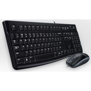 Logitech Desktop MK120 toetsenbord Inclusief muis USB QWERTZ Hongaars Zwart