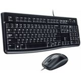 Logitech MK120 Combo toetsenbord en muis, bedraad, voor Windows, Italiaans QWERTY-toetsenbord, zwart
