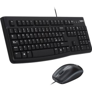 Logitech Desktop MK120 toetsenbord Inclusief muis USB QWERTY Italiaans Zwart