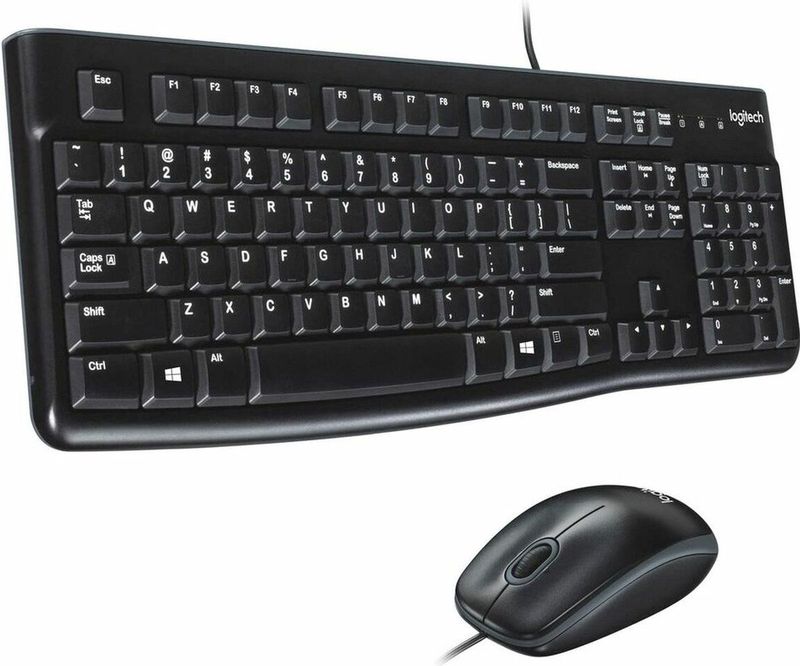 Logitech Desktop MK120 toetsenbord Inclusief muis USB QWERTY Portugees Zwart