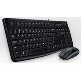 Logitech Desktop MK120 toetsenbord Inclusief muis USB QWERTY Brits Engels Zwart