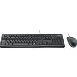 Logitech Desktop MK120 toetsenbord Inclusief muis USB QWERTY Brits Engels Zwart