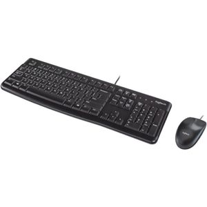 Logitech MK120 - Bedraad Toetsenbord en Muis - Qwerty - Zwart