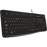 Logitech K120 Corded Keyboard toetsenbord USB QWERTZ Duits Zwart