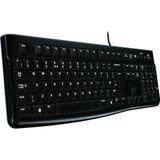 Logitech - K120 Toetsenbord - USB - Zwart - Morsbestendig Ontwerp