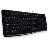 Logitech - K120 - Toetsenbord - Zwart - USB - Spatwaterdicht