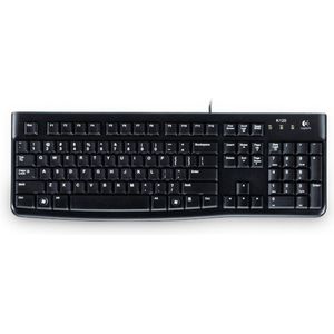 Logitech - K120 - Toetsenbord - Zwart - USB - Spatwaterdicht