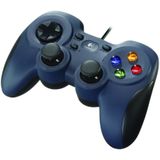 Logitech G F310 Gamepad, Gaming controller, console layout, 4 sWitch D-pad, 1.8meter kabel, PC/Steam/Windows/enroidTV - grijs/Zwart