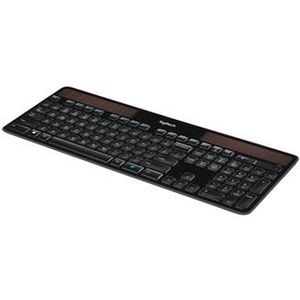 Logitech K750 Draadloos Zonne-toetsenbord voor Windows, Scandinavisch QWERTY Pan-toetsenbord, zwart