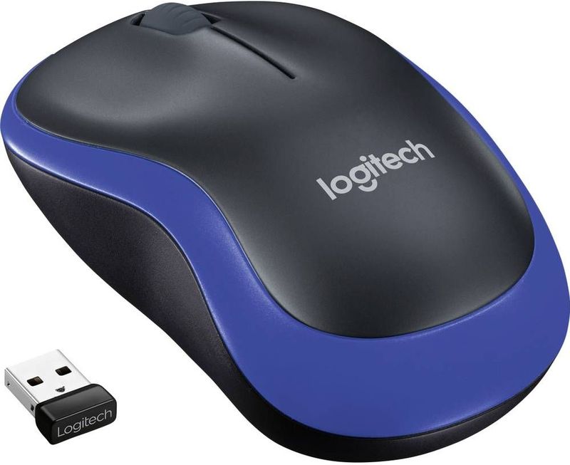 Logitech - M185 - Draadloze Muis - Blauw - Betrouwbaar