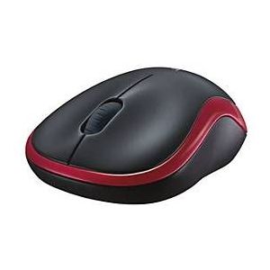 Logitech - M185 - Draadloze Muis - Rood - 2,4 GHz - USB-Mini-Ontvanger