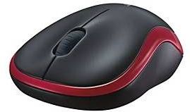 Logitech - M185 - Draadloze Muis - Rood - 2,4 GHz - USB-Mini-Ontvanger