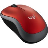 Logitech - M185 - Draadloze Muis - Rood - Optisch - 1000 DPI
