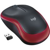 Logitech M185 Draadloze Muis, 2,4 GHz met USB-Mini-Ontvanger, Batterijduur van 12 Maanden, 1000 DPI Optische tracking, Tweehandig, Compatibel met PC, Mac, Laptop - Rood