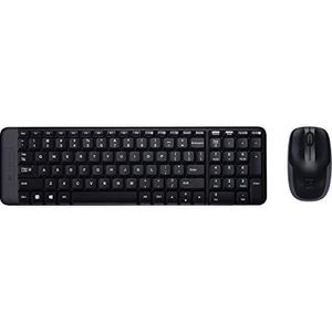 Toetsenbord en draadloze muis Logitech MK220 Zwart Qwerty Spaans