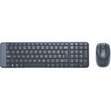 Logitech MK220 draadloos toetsenbord en muis combo voor Windows, Amerikaans internationaal QWERTY-toetsenbord - zwart
