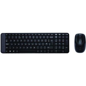 Logitech MK220 draadloos toetsenbord en muis combo voor Windows, 2,4 GHz met USB-ontvanger, draadloze muis, lange batterijduur 24 maanden, PC/laptop, Russisch toetsenbord - zwart