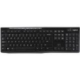 Logitech K270 Draadloos Toetsenbord voor Windows, 2,4 GHz Draadloos, Volledig Formaat, Numeriek Keypad, 8 Multimediatoetsen, Batterijduur van 2 Jaar, PC, Laptop, US Intl QWERTY indeling - Zwart