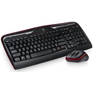 Logitech MK330 Zwitsers QWERTZ draadloos toetsenbord en muis, 2,4 GHz, met USB-ontvanger, draagbare draadloze muis, multimedia-toetsen, lange batterijduur, PC/laptop, QWERTZ Zwitsers