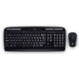 Logitech Wireless Combo MK330 - Tastatur-und-Maus-Set - kabellos - 2.4 GHz - Spanisch - Schwarz