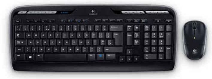 Logitech Wireless Combo MK330 toetsenbord Inclusief muis USB QWERTY Spaans Zwart, Grijs