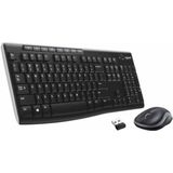 Logitech MK270 - Draadloos Toetsenbord en Muis - Zwart - USB