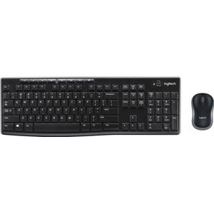 Logitech Draadloos toetsenbord en muis Desktop Mk270 - zwart 2097