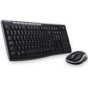 Logitech MK270 Kabelloses Set mit Tastatur und Maus für Windows, Hebräisches Layout - Schwarz
