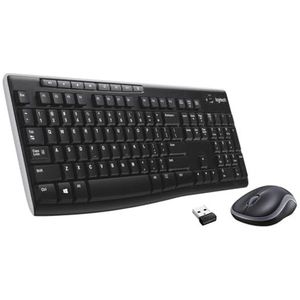 Logitech MK270 Draadloos toetsenbord en muis combo voor Windows, Zwitsers QWERTZ-toetsenbord, zwart